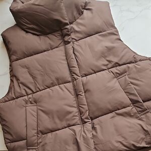 Puffit Brown Puffer Vest L